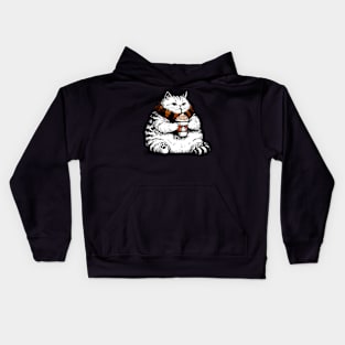 Chonky Pumpkin Spice Latte Cat Kids Hoodie
